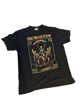 Comfort Colors Black Tee with Gold Skeleton Graphic